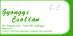 gyongyi csollan business card